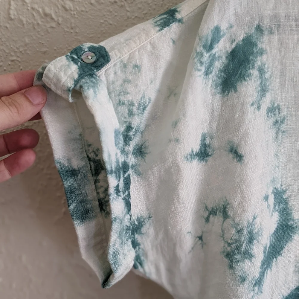 NWT Rachel Zoe Tie Dye Linen Top - Picture 4 of 8